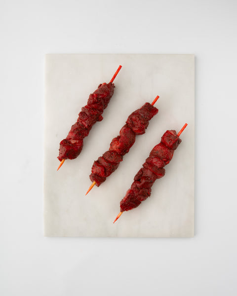 4 Red Tikka Chicken Brast  Skewers